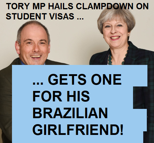 Tory MP hails clampdown on student visas – after getting one for his Brazilian girlfriend