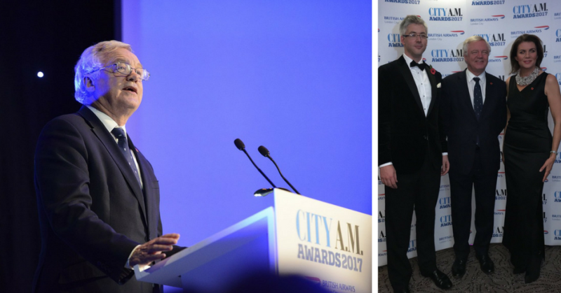 Davis Cracks ‘Gag’ About Patel Scandal During Glitzy City Fat Cat Awards Show